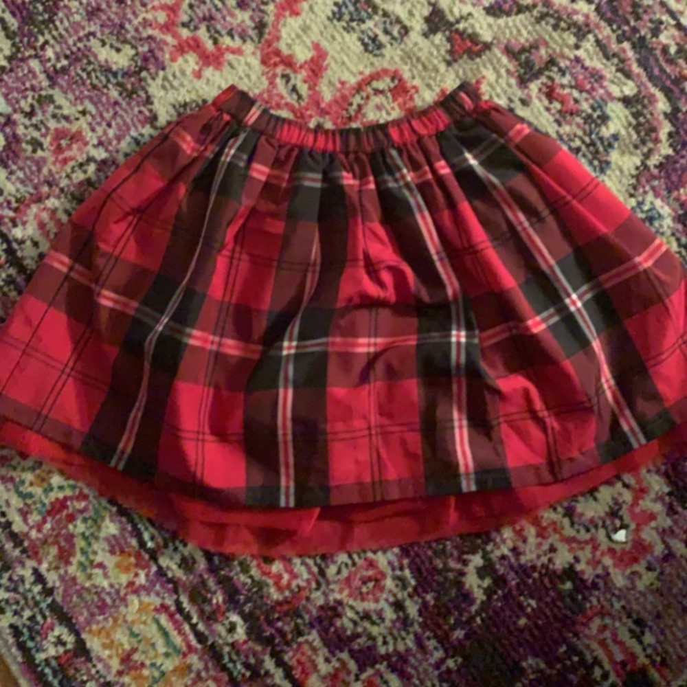 Plaid Lands End skirt